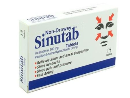 Sinutab Non-Drowsy 500mg 30mg Tablets Cheap