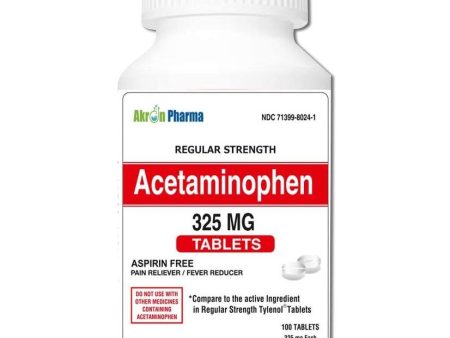 Akron Acetaminophen Tablet Regular Strength 325mg 100Ct For Discount