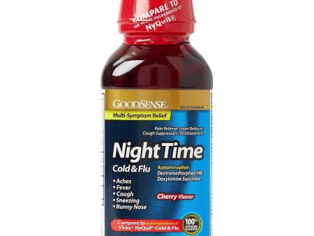 GoodSense Nighttime Cough Cold Flu Medicine 12oz 1Ct Discount