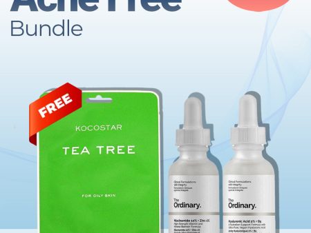 Acne Free Bundle - THE ORDINARY Niacinamide 10% + Zinc 1% - THE ORDINARY Hyaluronic Acid 2% + B5 - Kocostar Tea Tree Mask (Free) on Sale