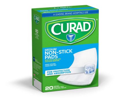 CURAD Sterile Nonstick Pad Medium 3x4 20Ct For Cheap