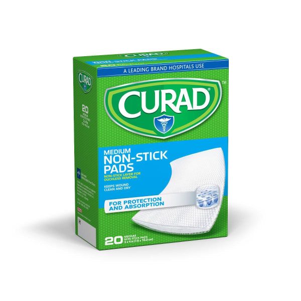 CURAD Sterile Nonstick Pad Medium 3x4 20Ct For Cheap