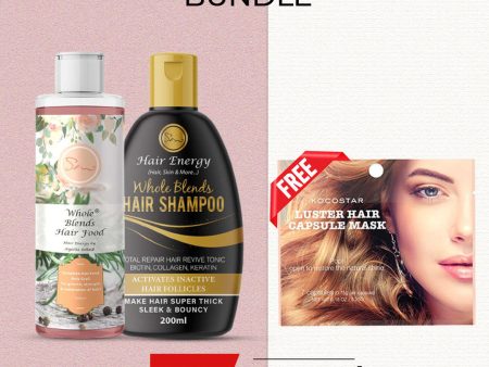 Hair Care Bundle ( Whole Blends Hair Shampoo, Whole Blends Hair Food, Luster Hair Capsule Mask ) Online