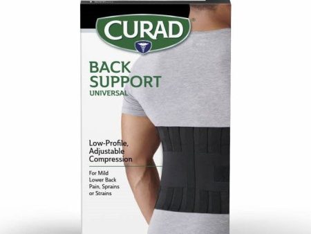 CURAD Universal Elastic Back Support Black One Size 1Ct Fashion