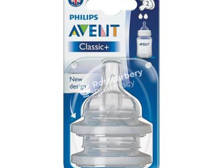 AVENT Classic+ Slow Flow Anti-Colic Teats 1m+ Online