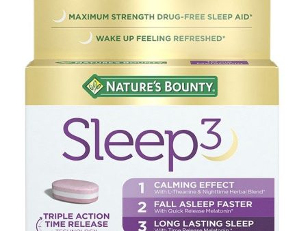 Nature s Bounty Sleep3 Tri-Layer Melatonin 30Ct Supply