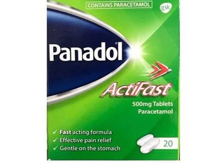 Panadol Actifast 500mg Tablets Paracetamol 20 Pack Online Sale