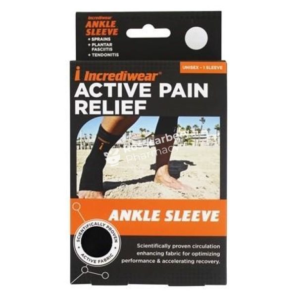 Incrediwear Active Pain Relief  Ankle Sleeve  - Black Fashion