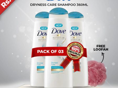 SAVE RS. 140 ON PACK OF 3 DOVE DRYNESS CARE SHAMPOO 360ML Fashion