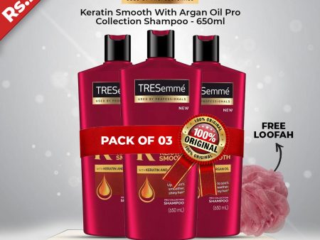 SAVE RS. 270 ON PACK OF 3 TRESEMME KERATIN SMOOTH SHAMPOO 650ML Online