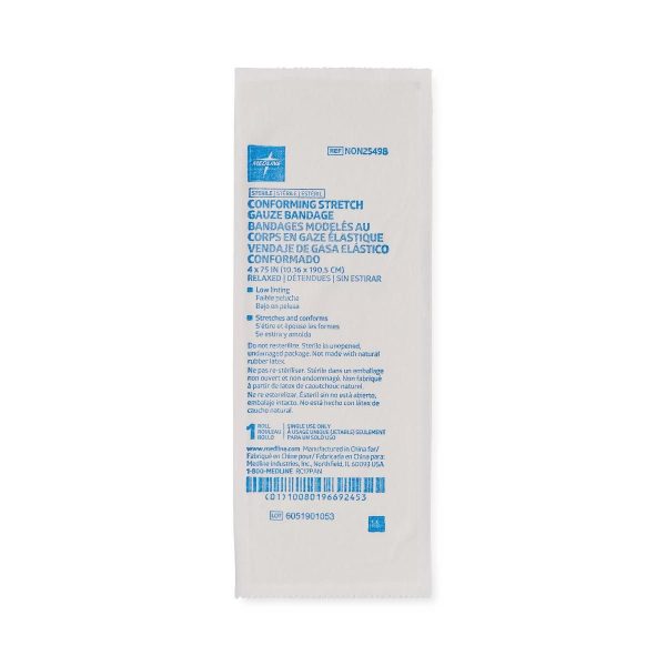 Medline Sterile Conform Stretch Gauze Bandage 4x75in 1Ct Fashion