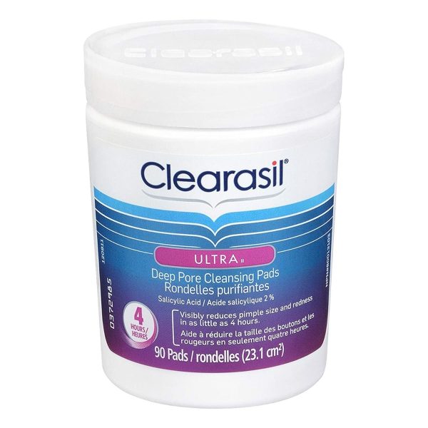 Clearasil Ultra Deep Pore Cleansing Pads 90Ct For Sale