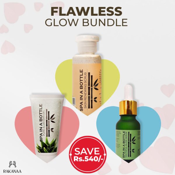 Flawless Glow Bundle ( Skin Renewing Scrub, Pure Aloe Vera Gel, Youthful Glow ) Sale