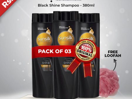 SAVE RS. 110 ON PACK OF 3 SUNSILK BLACK SHINE SHAMPOO 380ML Sale