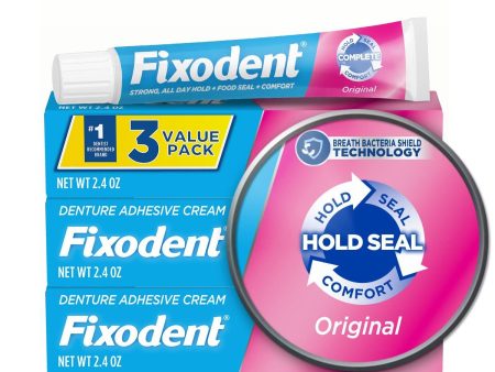 Fixodent Complete Original Denture Adhesive Cream, 2.4 oz. 3Ct Discount