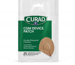 CURAD Continuous Glucose Monitor Cover Tan 25 Ct Sale