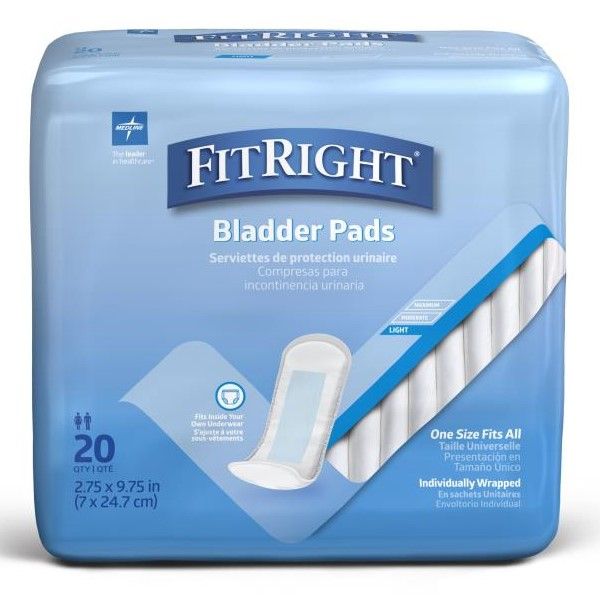 Medline Bladder Pads Light Absorbency 20Ct For Sale