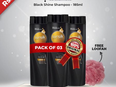 SAVE RS. 70 ON PACK OF 3 SUNSILK BLACK SHINE SHAMPOO 185ML Fashion