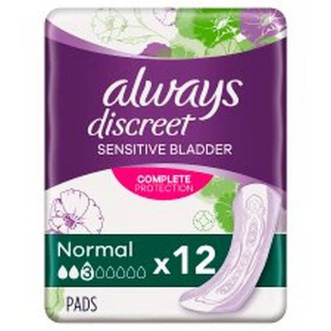 Always Discreet for Sensitive Bladder Normal (Size 3) Pads For Sale