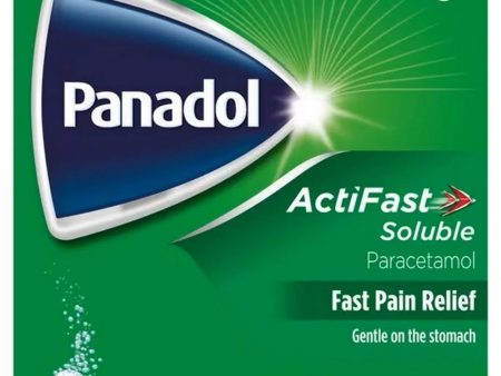 Panadol Actifast 500mg Soluble Tablets Paracetamol 12 Pack For Sale