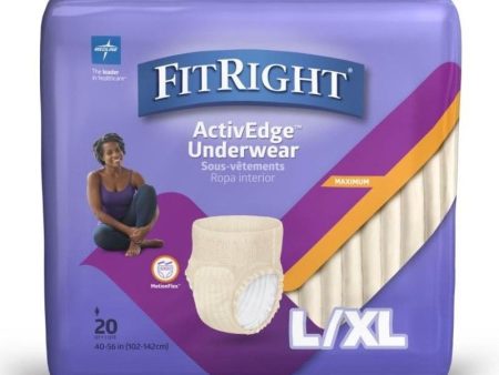 Medline Women FitRight Underwear Heavy Absorb L XL 20Ct Online